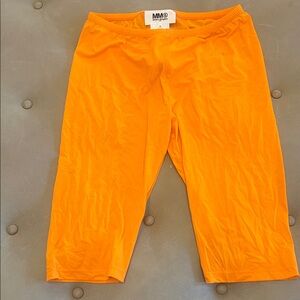 MM6 Maison Martin Margiela Orange Athletic Shorts